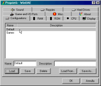 Se chiamte 'Default' il nome della vostra configurazione, il WinUAE ad ogni sua esecuzione la caricherà automaticamente
